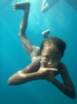 Diving Bajau kid