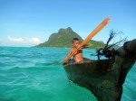 Bajau Laut Boy Paddling Outside of Bodgaya, Semporna,&nbsp;Malaysia